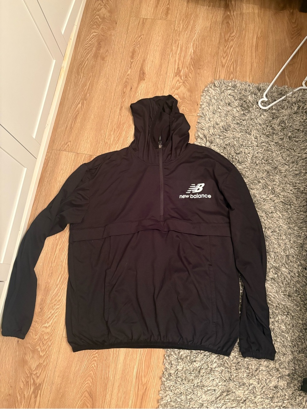 New Balance Men’s Black Hooded Performance Pullover
